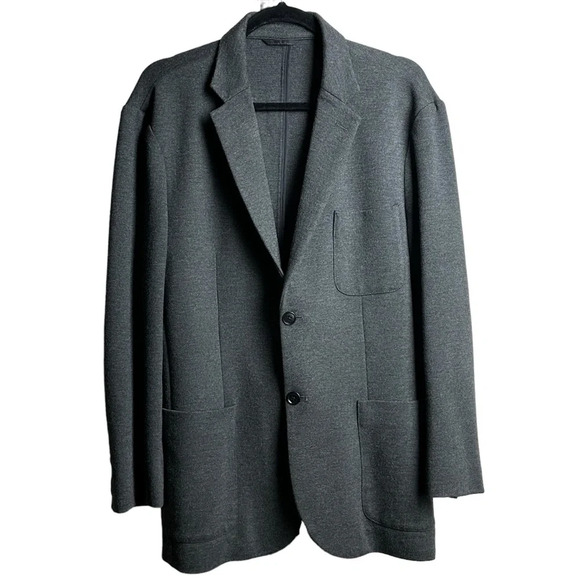 Armani Exchange Men's XL Jersey Blazer Charcoal Gray Italy Casual Business Work - Picture 1 of 16